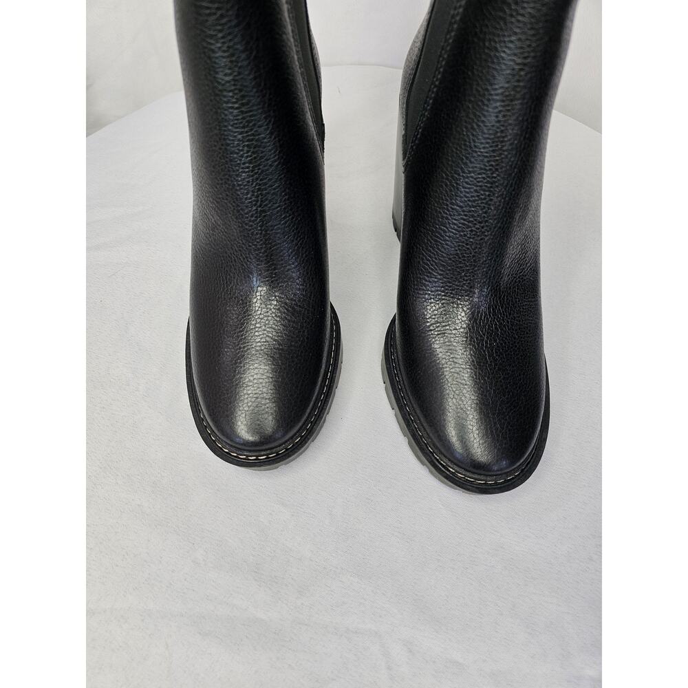 Tory Burch Carson Lug 70 MM Sole High Heel Bootie Boots Size 8 Black NWT - Picture 6 of 12